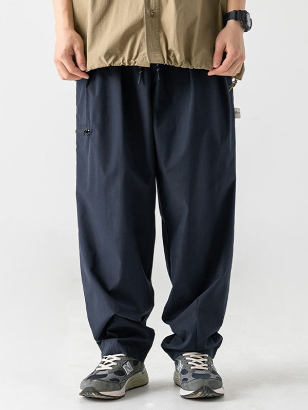 Men’s Side Zipped Pocket Wide Leg Pants