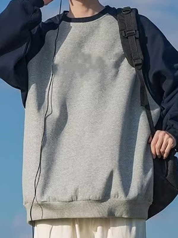 Men’s Contrast Color Raglan Long Sleeve Tee