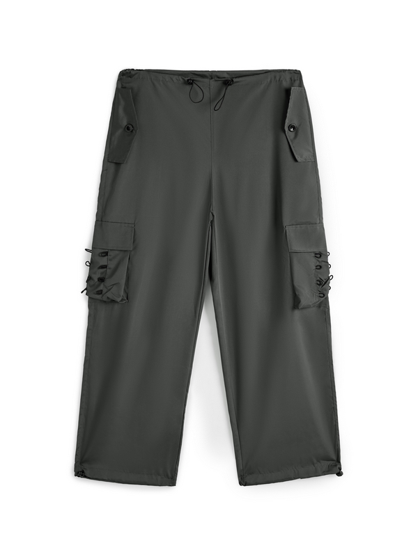 Men’s Vintage Drawstring Lace Up Parachute Cargo Pants