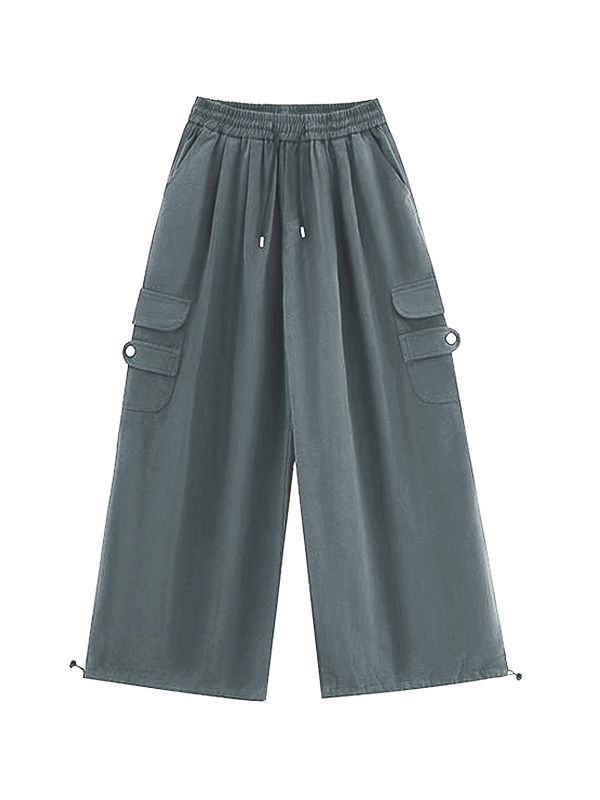 Men’s Vintage Brown Big Pocket Bound Feet Cargo Pants