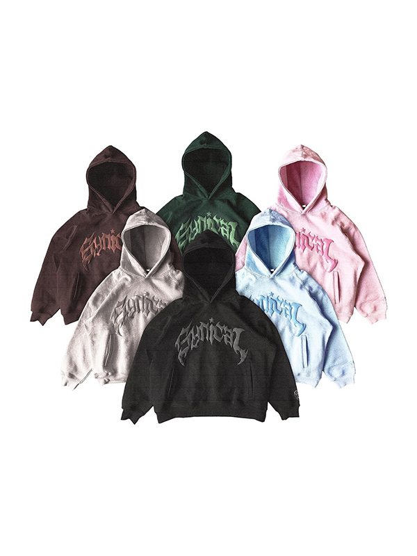 Men’s Gothic Letter Print Oversized Hoodie