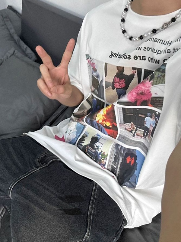 Men’s Interesting Picture Print Short Sleeve Tee