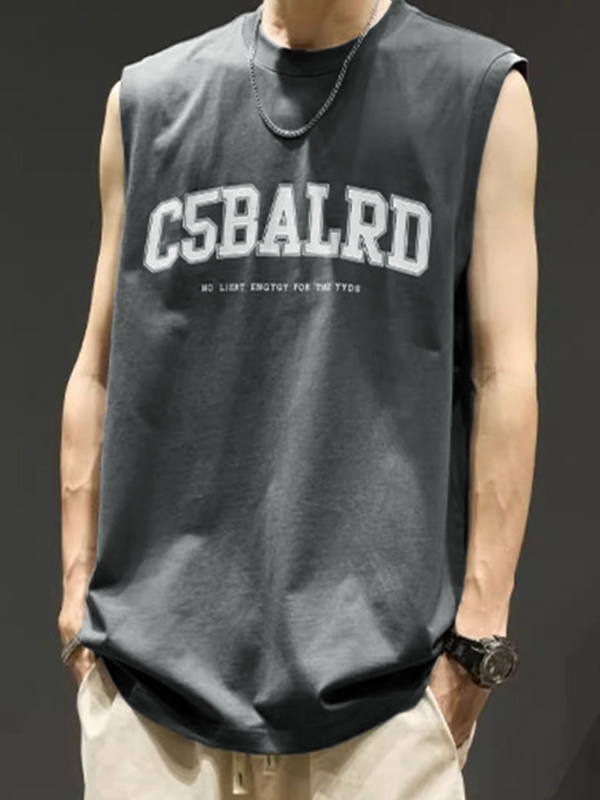 Men’s Letter Print Vest
