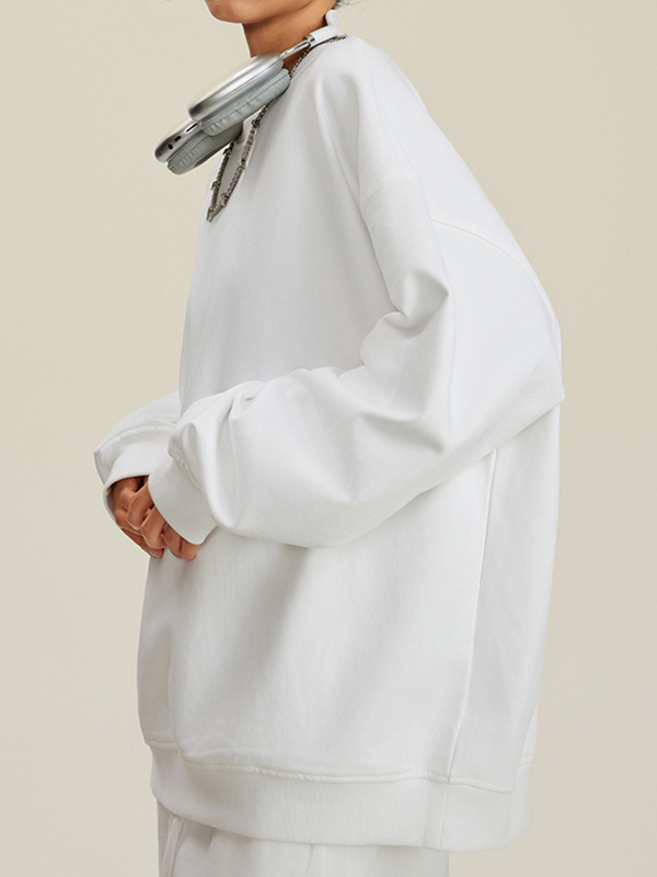 Men’s Solid Color Crew Neck Sweatshirt