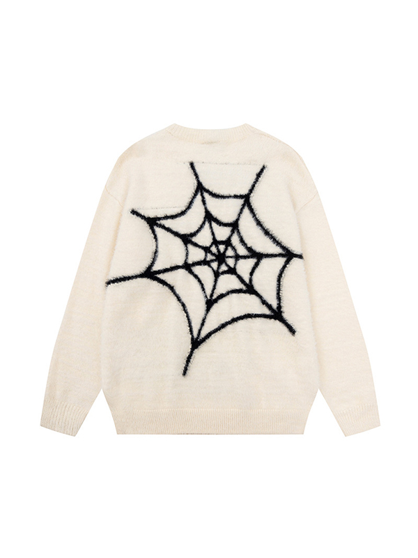 Men’s Spider Jacquard Pullover Sweater