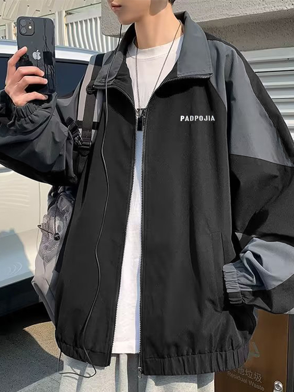 Men’s Contrast Zip Up Jacket