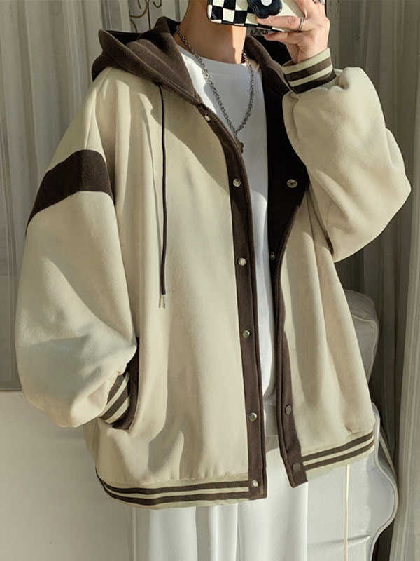 Men’s Color Block Hooded Jacket