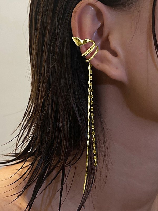 1pc Tassel Chain Elf Ear Cuff