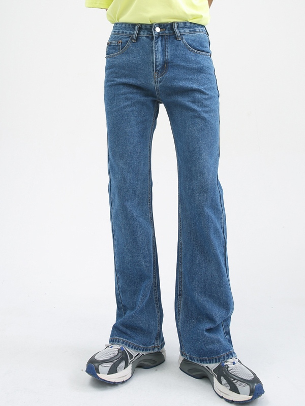 Men’s All-Match Slimming Wide Legs Slightly Flared Wash Loose Jeans