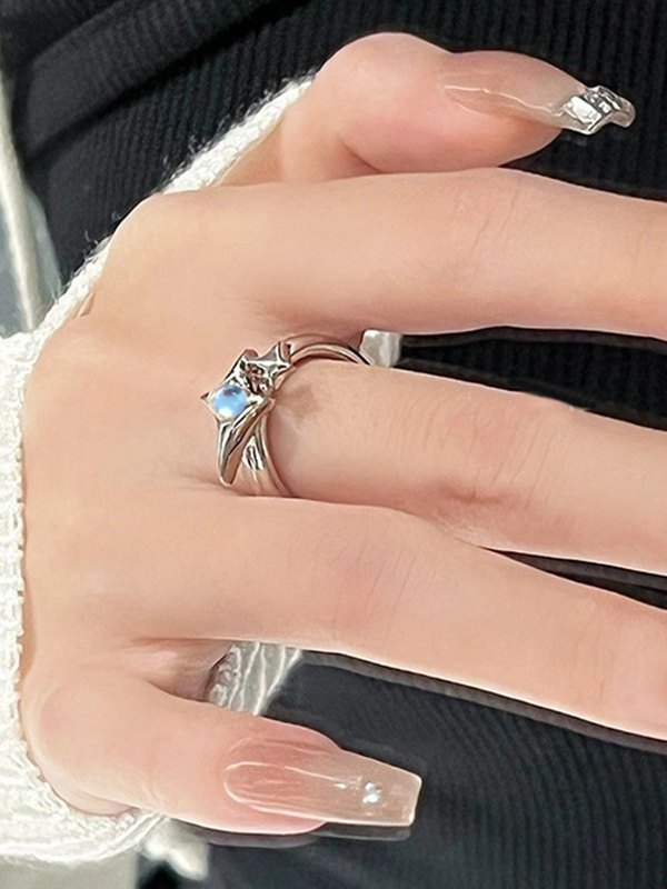 Astral Moonstone Open Gemstone Ring
