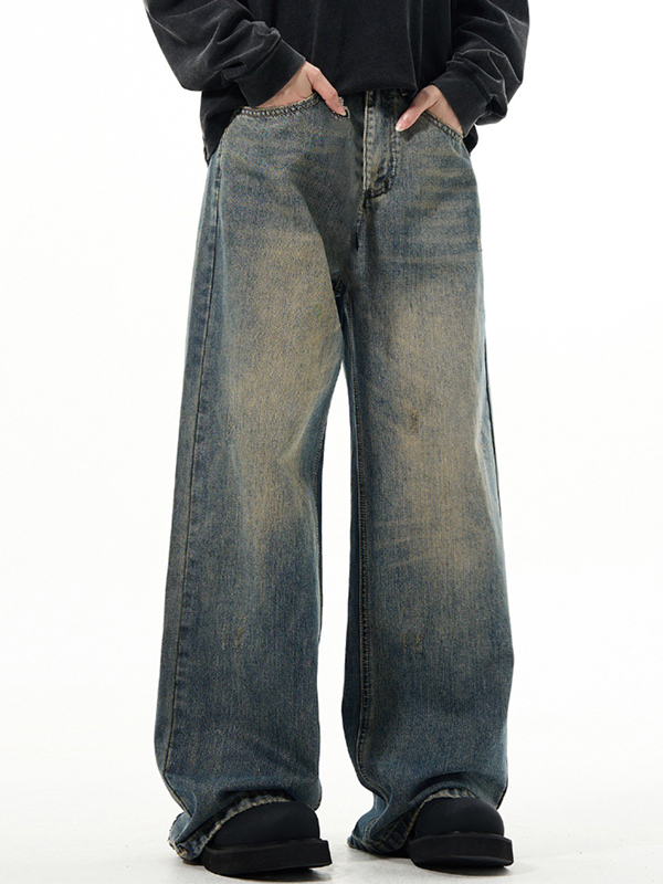 Men’s Vintage Wash Loose Jeans