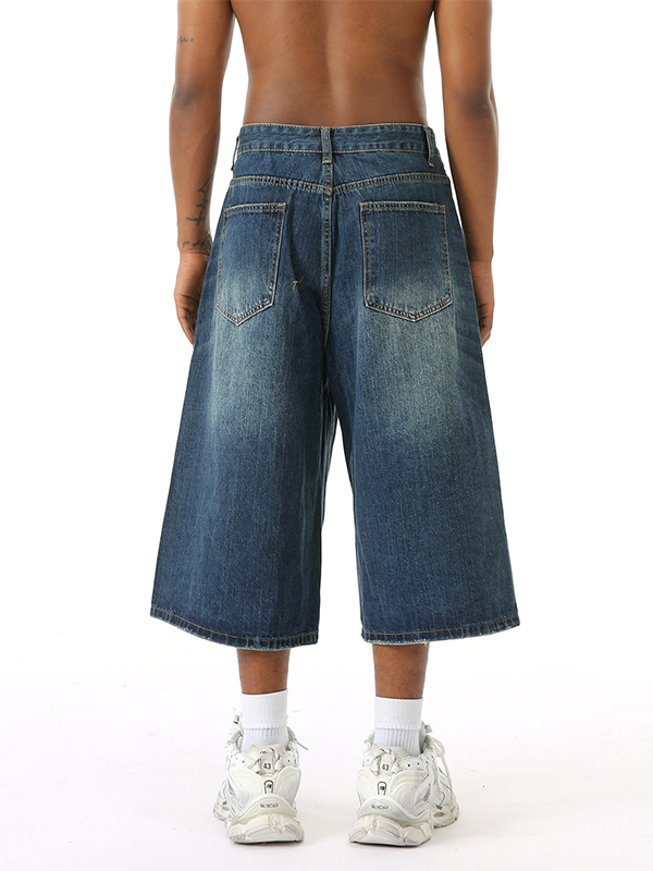 Wide Leg Street Style Straight Leg Denim Shorts