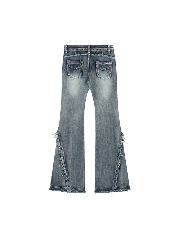 Washed Polished Flare Jeans