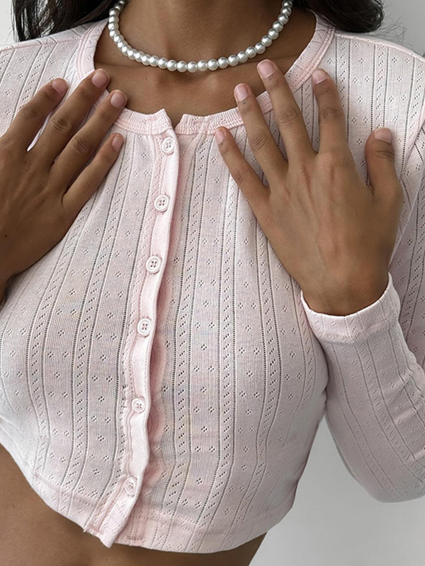 Sexy Navel-Baring Short Style Long Sleeve