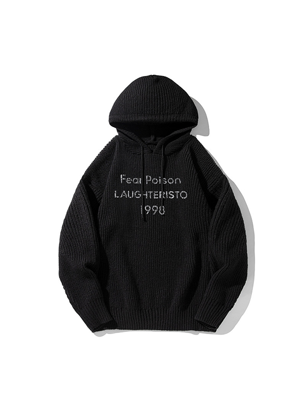 Japanese Loose Letter Print Sweater