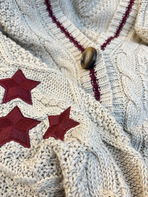 Bat Knitted Sweater Single Breasted Cardigan