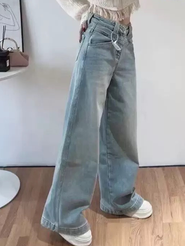 Wash Make Old Straight Tubes Boyfriend Jeans