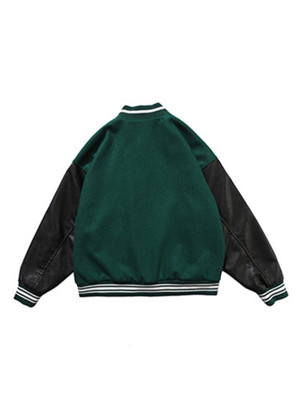 Men’s Toweling Embroidered Varsity Jacket