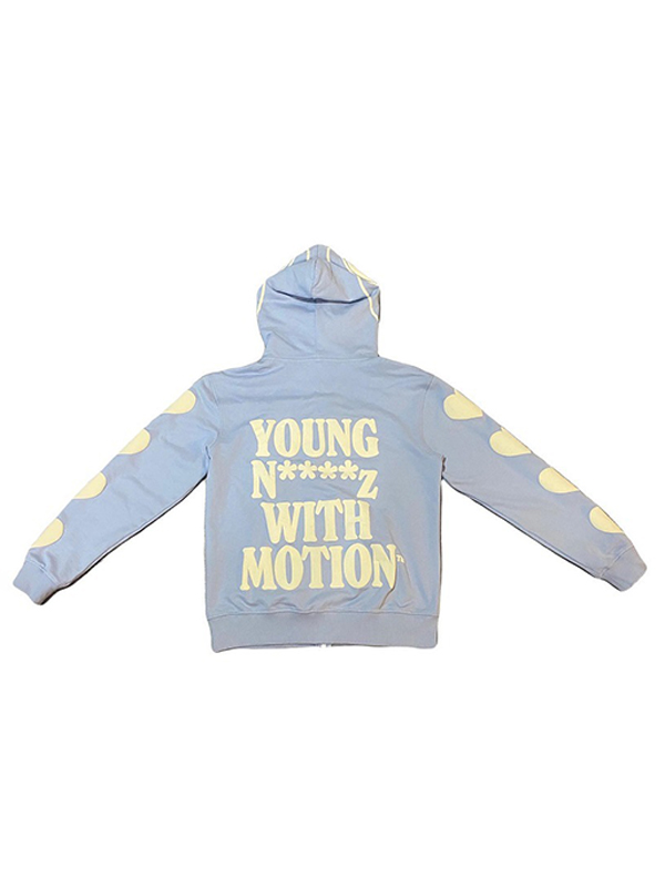 Men’s Hip Pop Letter Heart Print Oversized Hoodie