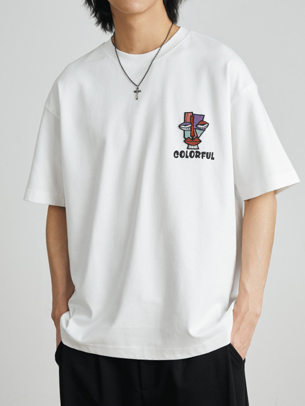 Men’s Street Print Oversized Short Sleeve Tee