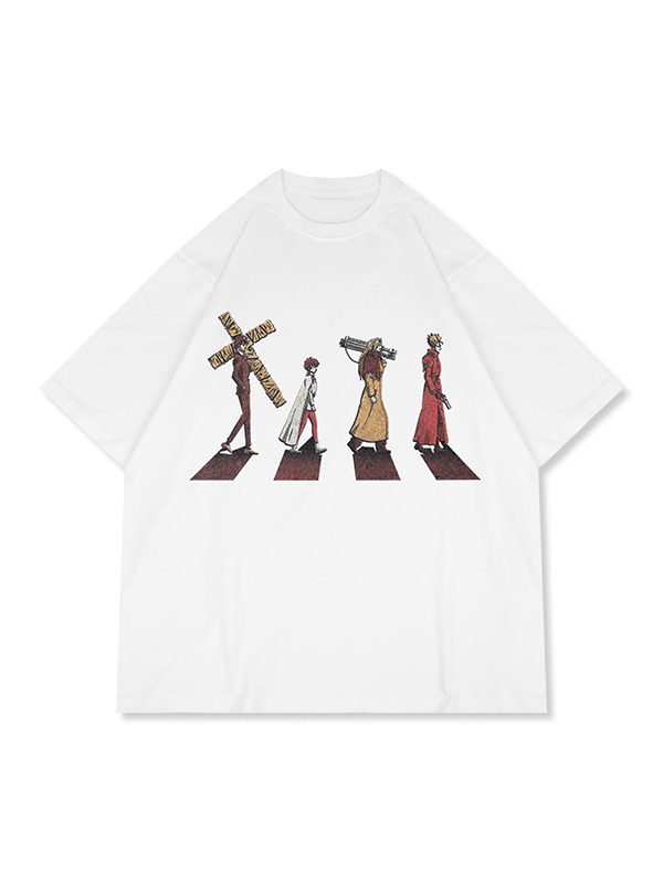 Men’s Street Print Oversized Short Sleeve Tee