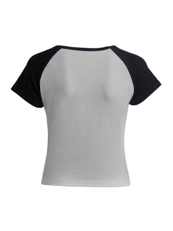 Retro Abstract Print Short Sleeve Tee