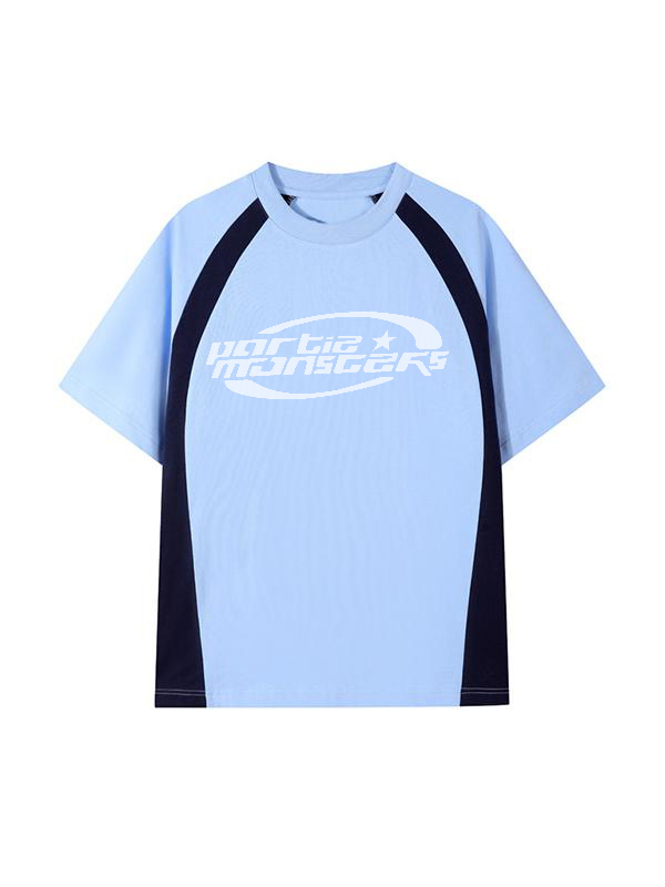 Men’s Contrast Color Oversized Short Sleeve Tee