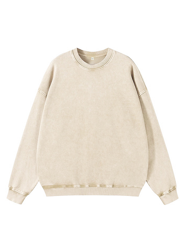 Men’s Solid Color Oversized Long Sleeve Sweatshirts