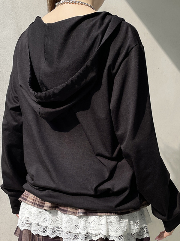 Graphic Print Oversized Hoodie