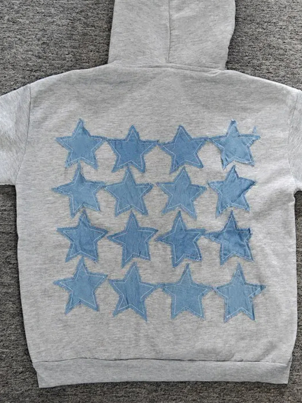 Men’s Star Print Oversized Hoodie