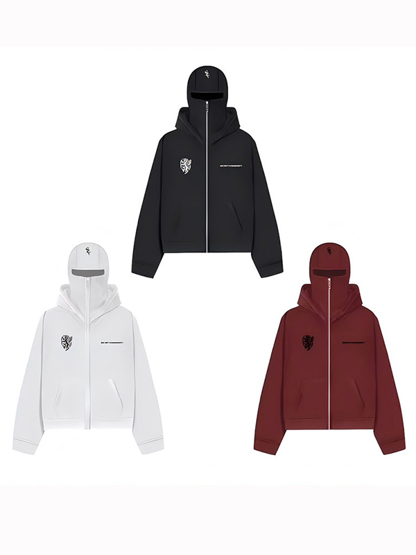 Men’s Street Double Hood Zipper Oversized Hoodie