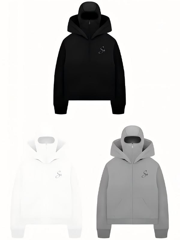 Men’s Street Double Hat Oversized Hoodie
