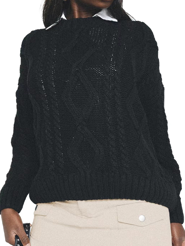 Solid Color Oversized Sweaters