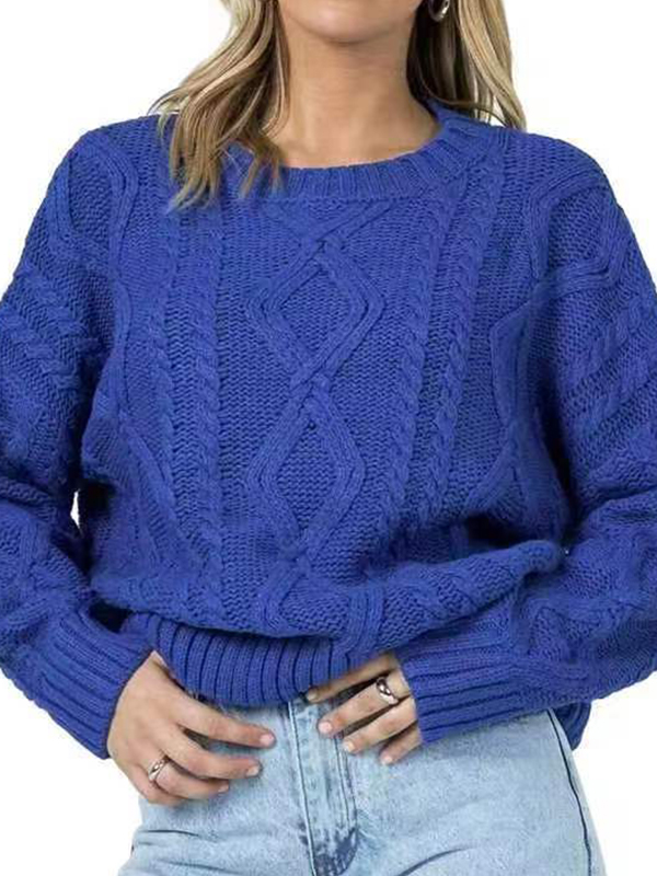 Solid Color Oversized Sweaters