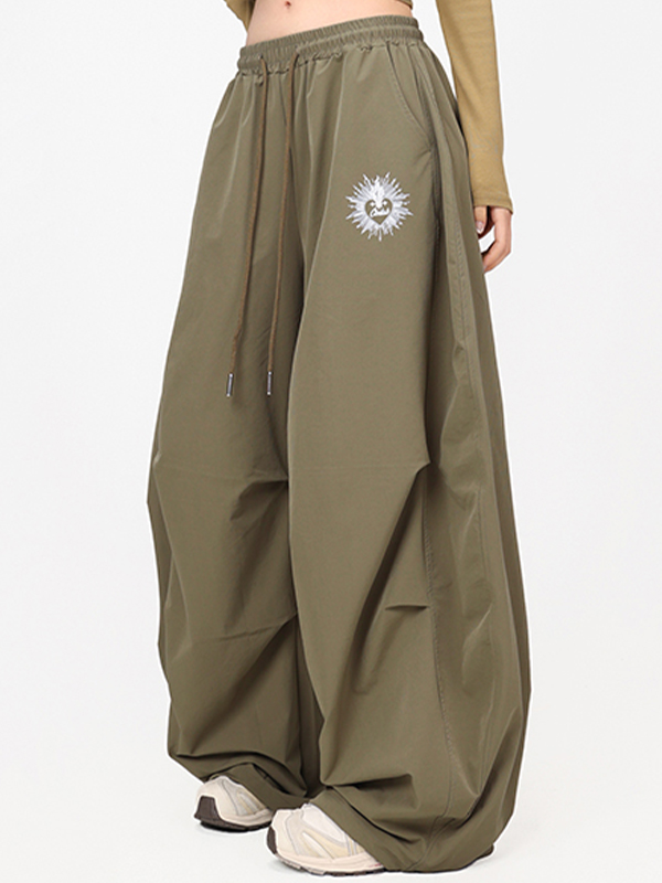 Street Loose Parachute Cargo Pants