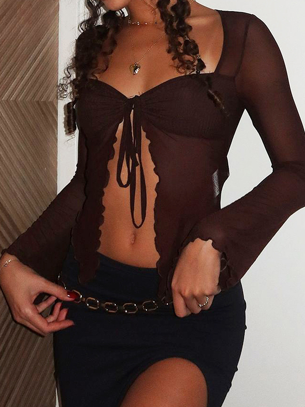 Wooden Trims Long Sleeve Tee