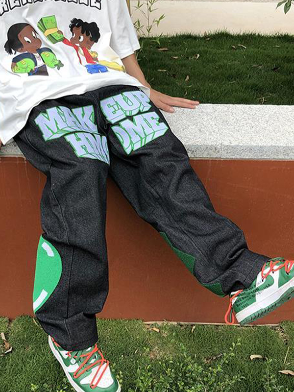 Men’s Monogrammed Loose Jeans