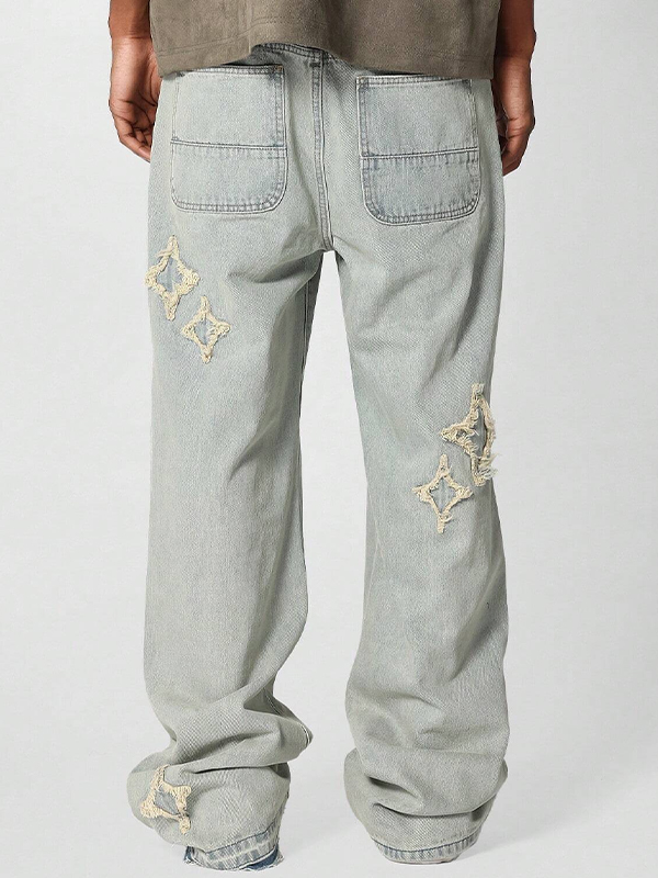 Men’s Solid Colour Loose Jeans