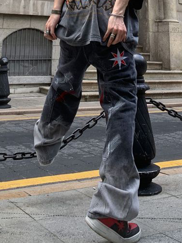 Men’s Aged Loose Jeans