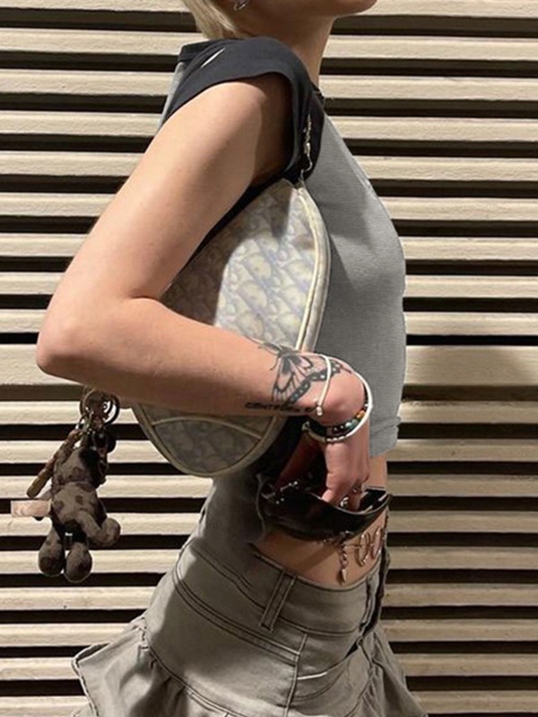 Street Spider Raglan Sleeve Cropped Top