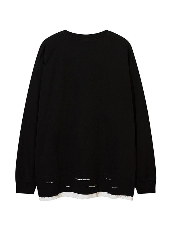 Rhinestone Cross Hole Sweatshirt