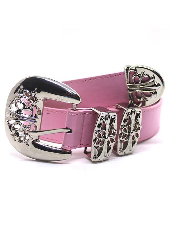 1pc Hollow carved cross buckle belt