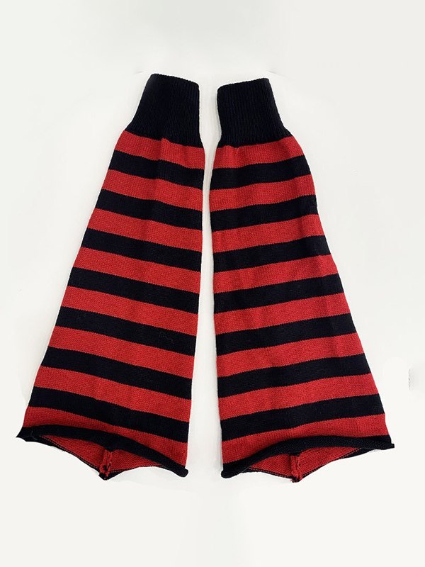 Contrast Striped Knit Leg Warmer