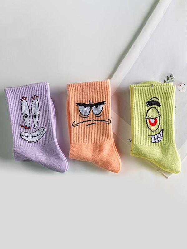 Cute Cartoon Pattern Crew Socks