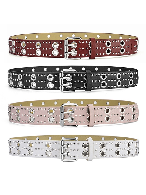 Punk Rivet Design Eyelet Buckle Belt