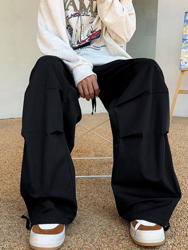 Men’s Ruched Straight Leg Cargo Pants