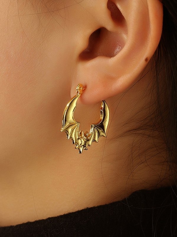 Punk Bat Pattern Earrings