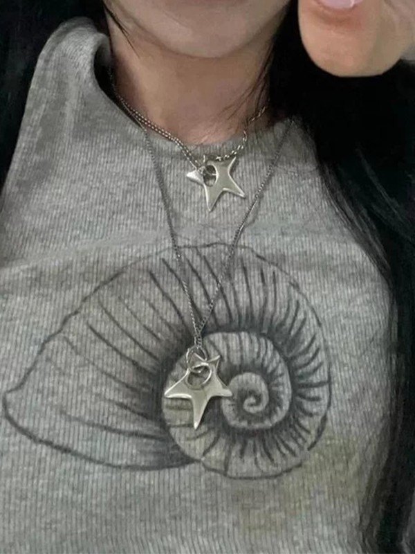 Irregular Y2K Star Necklace