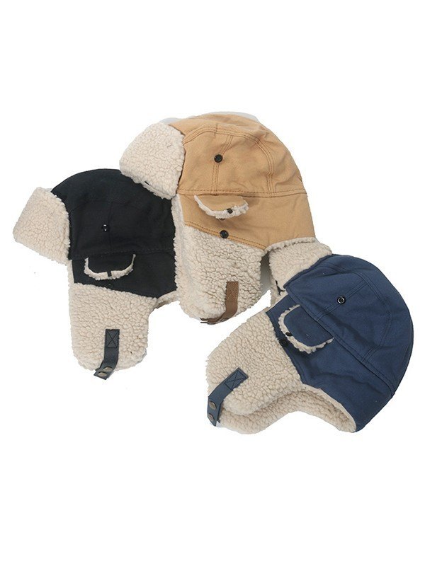 Paneled Warm Fleece Trapper Hat