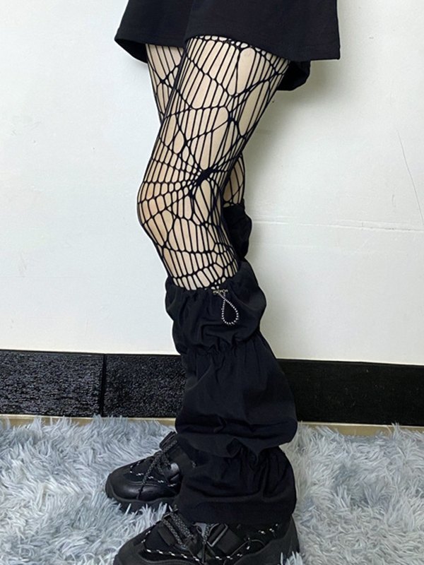 Drawstring Ruched Leg Warmer